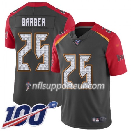 Maillot Homme Tampa Bay Buccaneers Peyton Barber 25 Nike Gris 100th